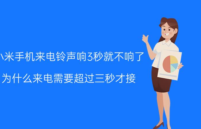 小米手机来电铃声响3秒就不响了 为什么来电需要超过三秒才接？